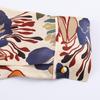European Style Silk Satin Print Long Sleeve Shirt for Women