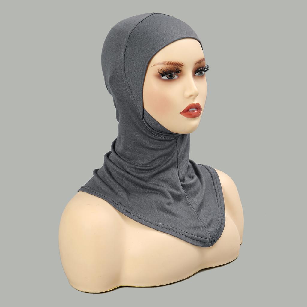 New Cotton Jersery Turban Cap for Women Muslim Underscarf Modal Hijab Inner Cap Stretchy Full Cover Shawl Cap Full Neck Coverage