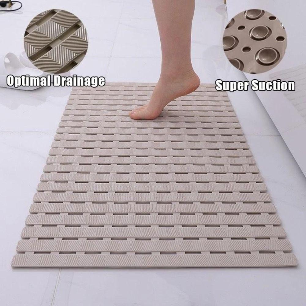 PVC Anti-slip Floor Mat Anti-drop Shower Foot Scrubber Flexible Bathroom Foot Pedal  Washroom