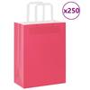VidaXL Paper Bags 250 Pcs with Handles Pink 21x11x28 Cm, Paper Bag, Paper Gift Bag, Paper Gift Bag, Bag 4101895