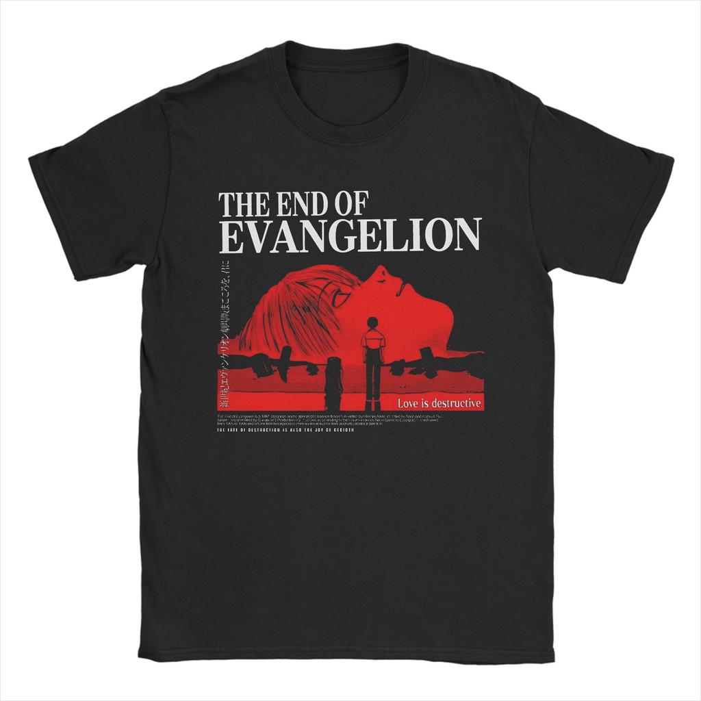 Novelty EVA Asuka T Shirt Unisex Round Neck Short Sleeve Tops Anime Manga Cute Girl Cotton Summer Top Tee
