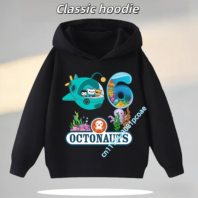 1-8 Years Old Octonauts Children's Hooded Sweatshirt Boys'Sport Shirt Girls' Casual Top Digital Print Autumn/Winter Long-Sleeved