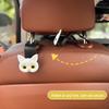 Gancho Trasero para Asiento de Coche de Gato Negro de Dibujos Animados - Accesorio Interior Multifuncional