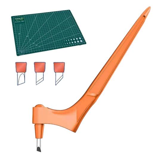 

Ручка для резки поделок с 3 вращающимися на разные углы лезвиями Эргономичный дизайн Компактный дизайн оранжевый