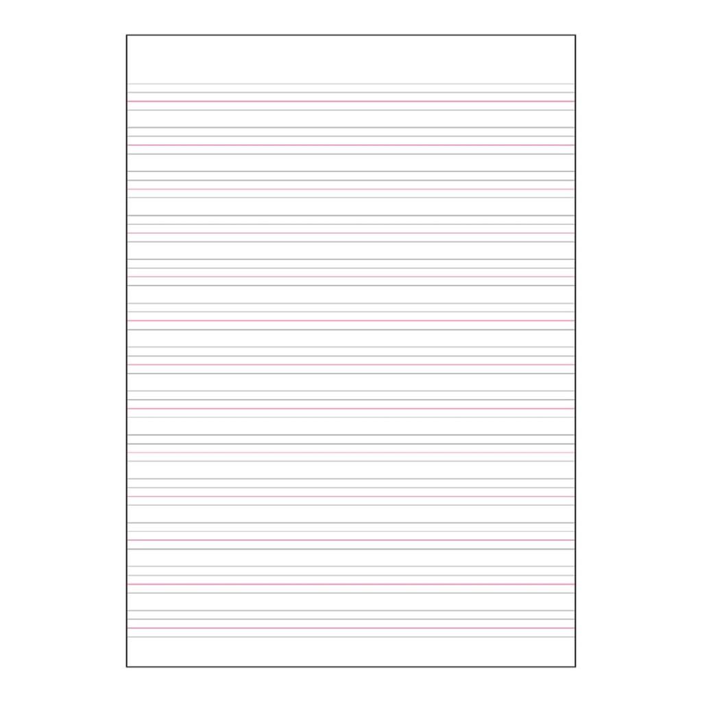 Showa Note Japonica Custom Study English 13 Lines Notebook, Practice, (3.5mm Ruled), Semi-B5, 5-Pack, 003132025