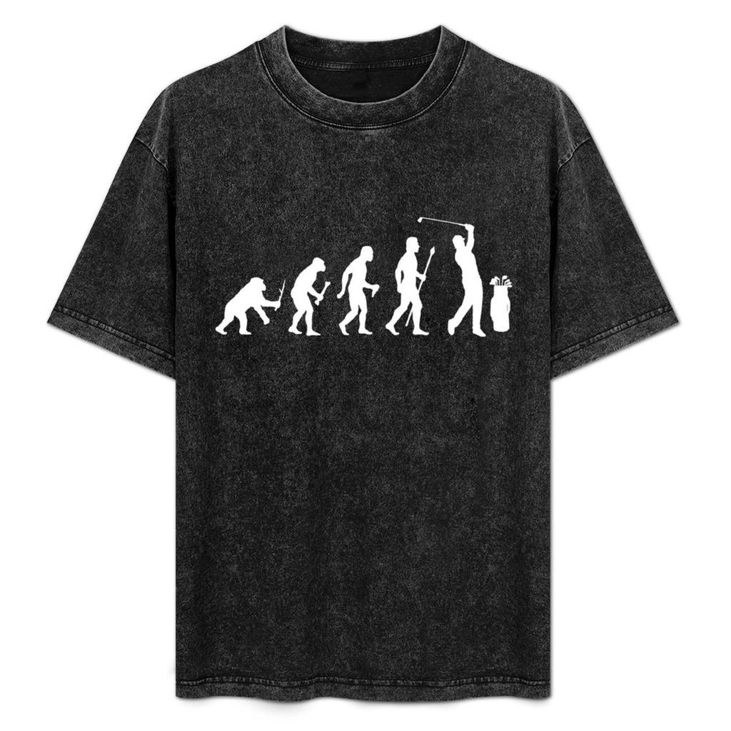 Funny Evolution Of Golf Tshirt Stain Resistant Casual Tee