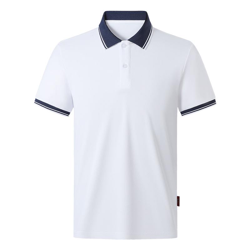 Light Blue Short-Sleeve Polo School Uniform Set for Middle and High School Students