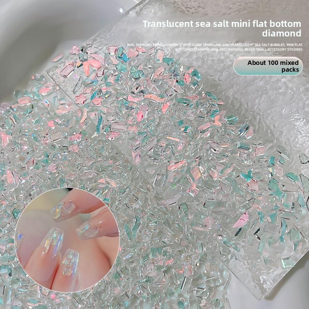 Transparent Nail Charms Diamond Sea Salt Bubble Nail Decorations Ins Nail Art Irregular Drill