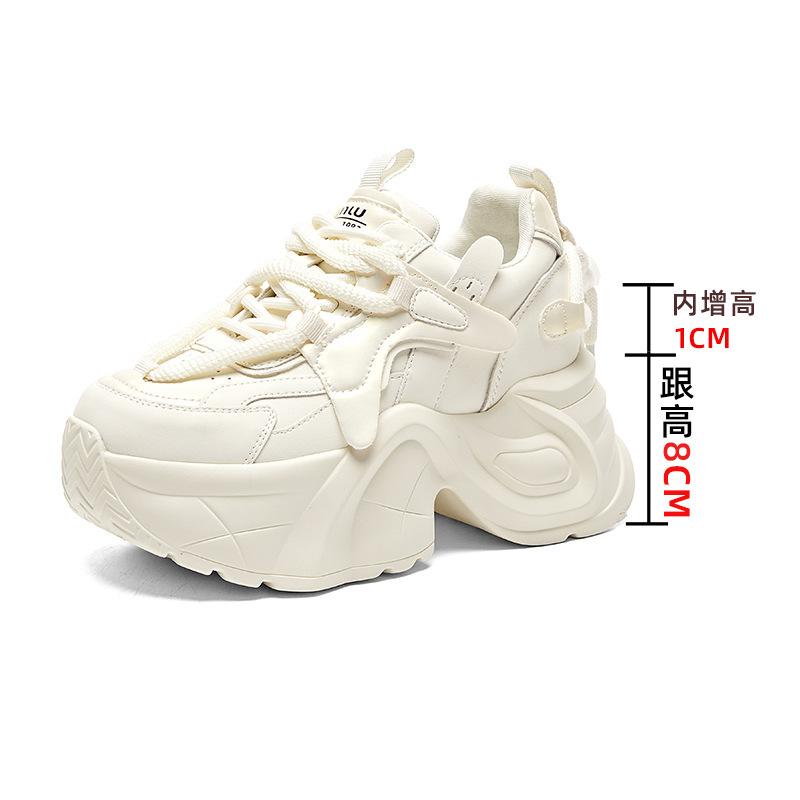 Thick-soled inner heightening dad shoes women's versatile breathable casual women's shoes 2025 spring and summer sports shoes children's high value