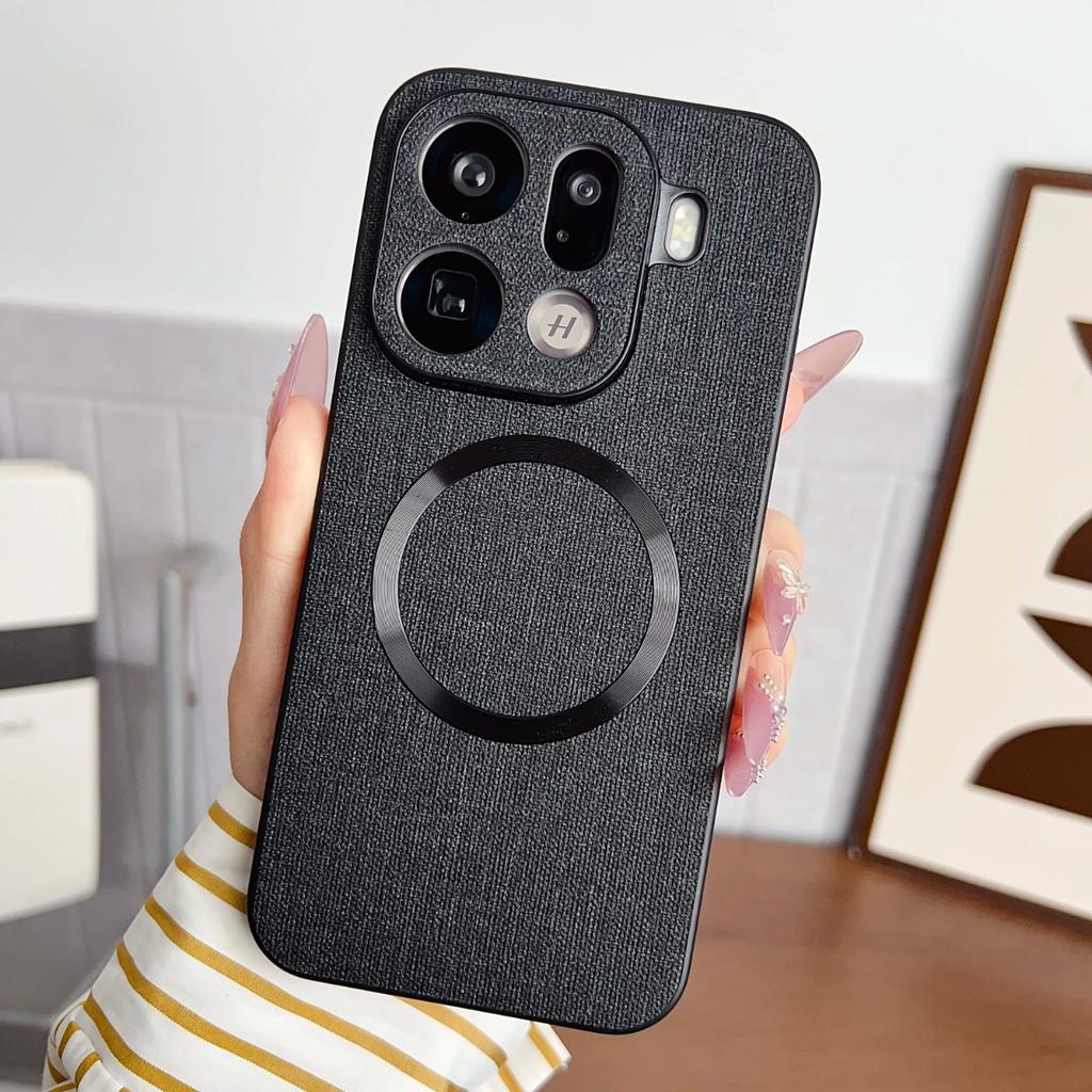For Oppo Find X9 X8 Pro for Magsafe Magnetic Wireless Charging Phone Case for Find X8 Ultra Find X9Pro Leather Protective Cover