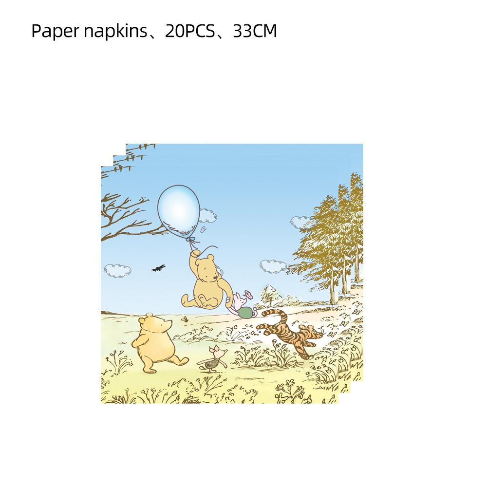 Vintage Winnie The Pooh Party Supplies Include Plates Napkins Cups A Tablecloth