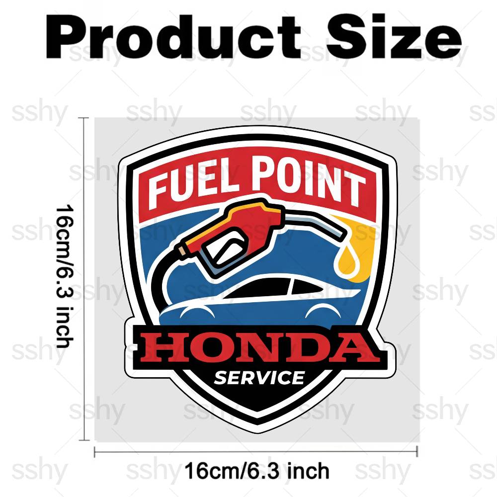 pgnkd1 FOR HONDA Car Fuel Tank Cap Warning Sticker Waterproof Vinyl Fuel Cap Decal