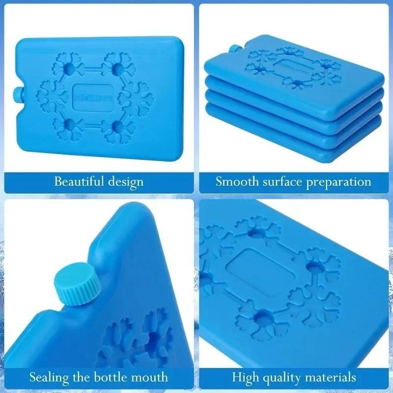 5pcs Portable Ice Pack Reusable Freezer  Cooling Pack Long-lasting Water Fill Box FOR Fresh Food Storage Refrigeration
