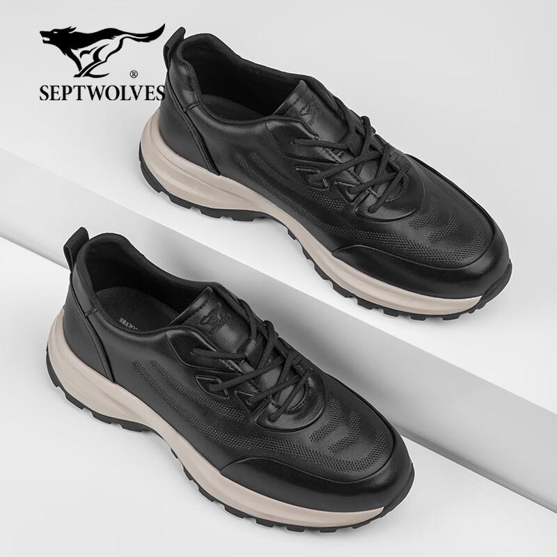 Septwolves Men s 2026 Summer Breathable Casual Leather Shoes 40