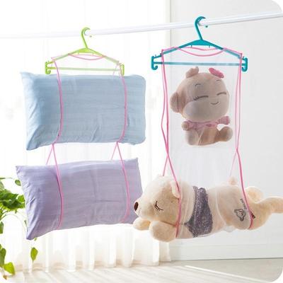 Creative Pillow Cushion Storage Bag Shelf Drying Laundry Drying Nets Drying Pillow Rack With Multiple