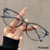 Large Framed Cat Eye Photochromic Reading Glasses for Women Men Anti Blue Light Eyewear 0To +4 0 Fashion Simple