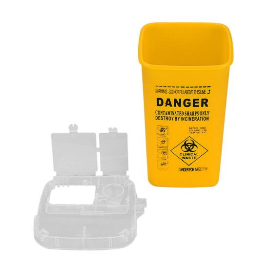 Tattoo Needle Sharps Danger Biohazard Collection Box Garbage Bucket Container