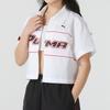 Puma Sports Lifestyle Series Logo Breathable Polo Casual Zip Short Sleeve Shirt Women Shirts White 633645-02