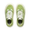 Li Ning Puff Platform Comfortable Versatile Shock Absorbing Durable Low Top Skate Shoes Women Sneaker Green White AZGU012-4