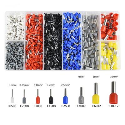 1200 Stück Aderendhülsen, isoliertes Crimp-Pin-Klemmen-Set für elektrische Projekte, AWG 24–7, 8 Größen, Aderendhülsen-Crimp-Set