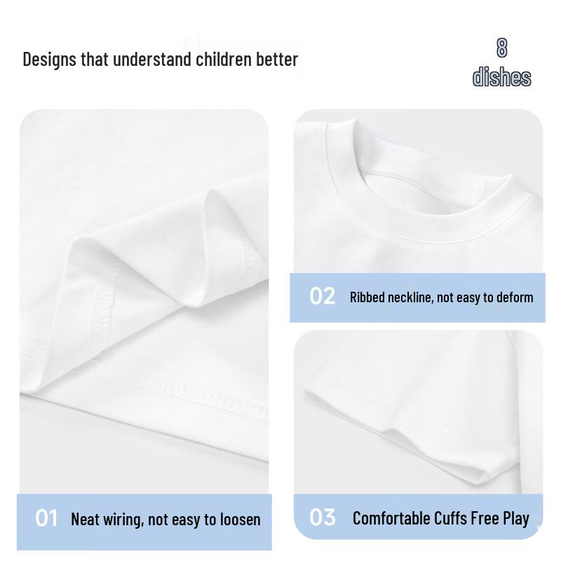 Kids' Breathable Cotton Short-Sleeve Summer Outfit Set