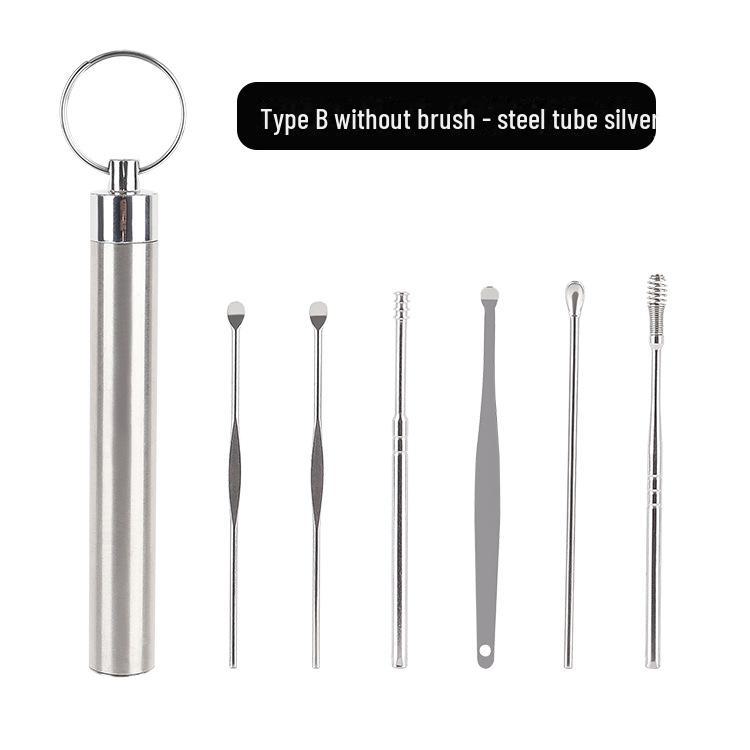 6-teiliges tragbares Spiral-Ohrreinigungs-Werkzeugset