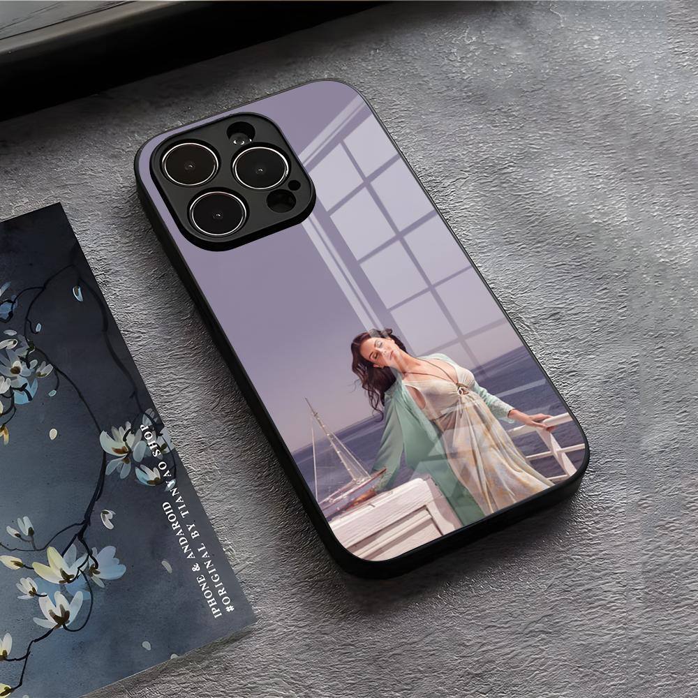 Lanas-w-Del-R-Rey Phone Case For IPhone 17 Air 16 E Pro Max 15 14 13 Mini 12 Pro 11 Max Plus Black Glass Cover