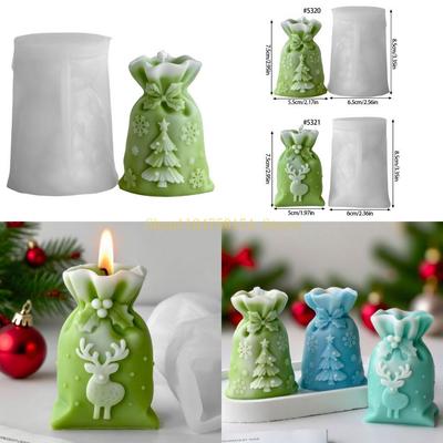 Christmas Gift Bag Silicone Mold For Epoxy Resin Making Soap Chocolate Christmas Home Decoration Top Sale
