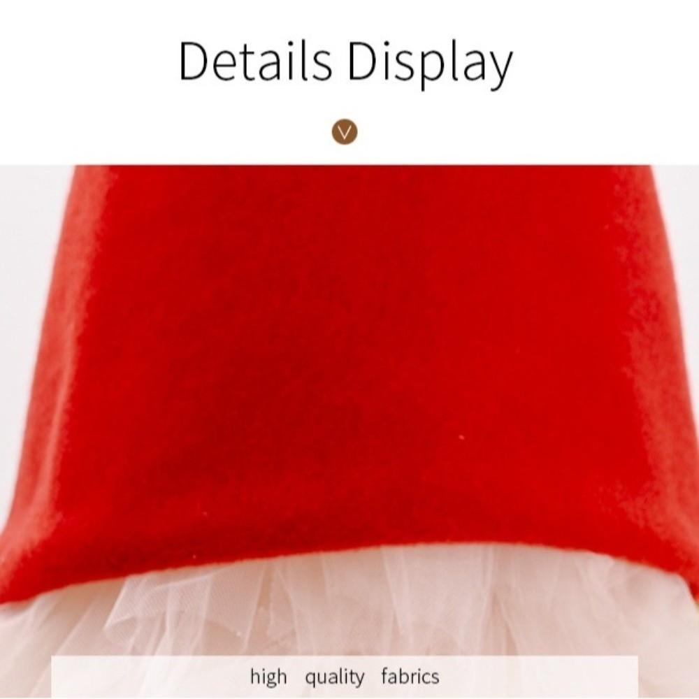 New Red Christmas Treetop Decor Santa Hat Gloves Faceless Christmas Tree Decor Fabric Treetop Decor Holiday Decoration