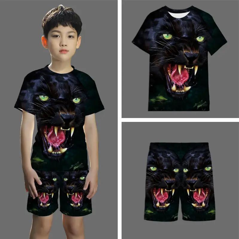 Kinder kurzarm shorts anzug 3D stereo sport anzug Student jugend und kinder shorts 2-stück set Sommer neuheit 2024