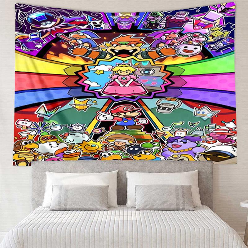 Princess Peach Adventure Tapestry Hanging for Bedroom,Livingroom, Playroom,Decor Art Room Wall Tapestry Holiday and Birthday Gifts
