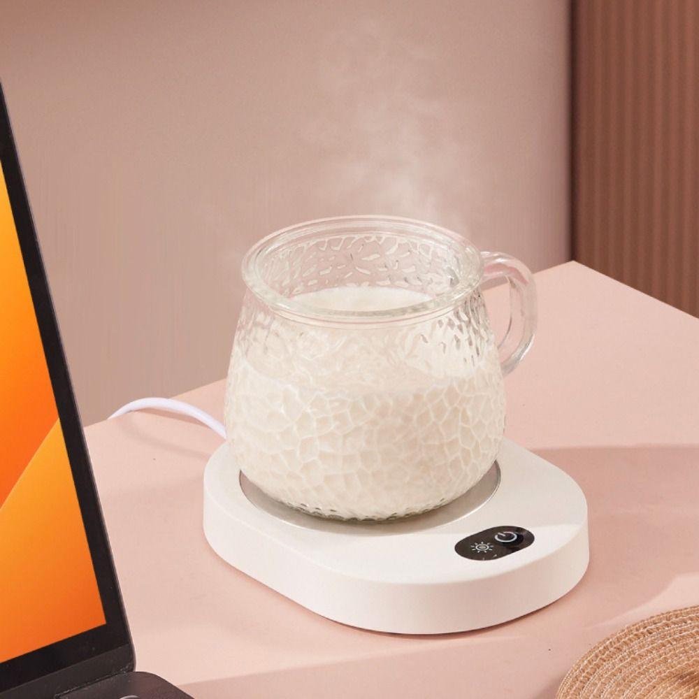 Oval Shaped Thermostatic Coaster Intelligent Electric Heating Cup Pad  Winter