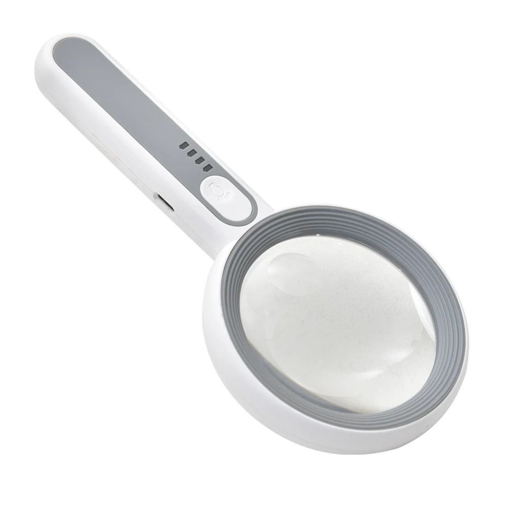 HD Illuminated Magnifying Glass Loupe Reading Magnifier Portable Handheld  Magnifier  Stamps