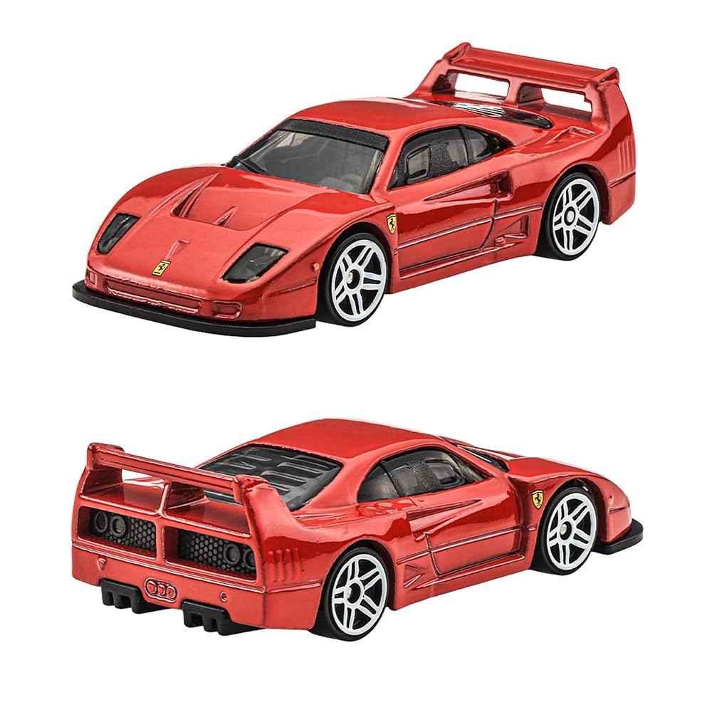 Hot Wheels Basic Car Ferrari 5-Car Pack Miniature 1:64 Scale Set for Ages 3+ JLN12