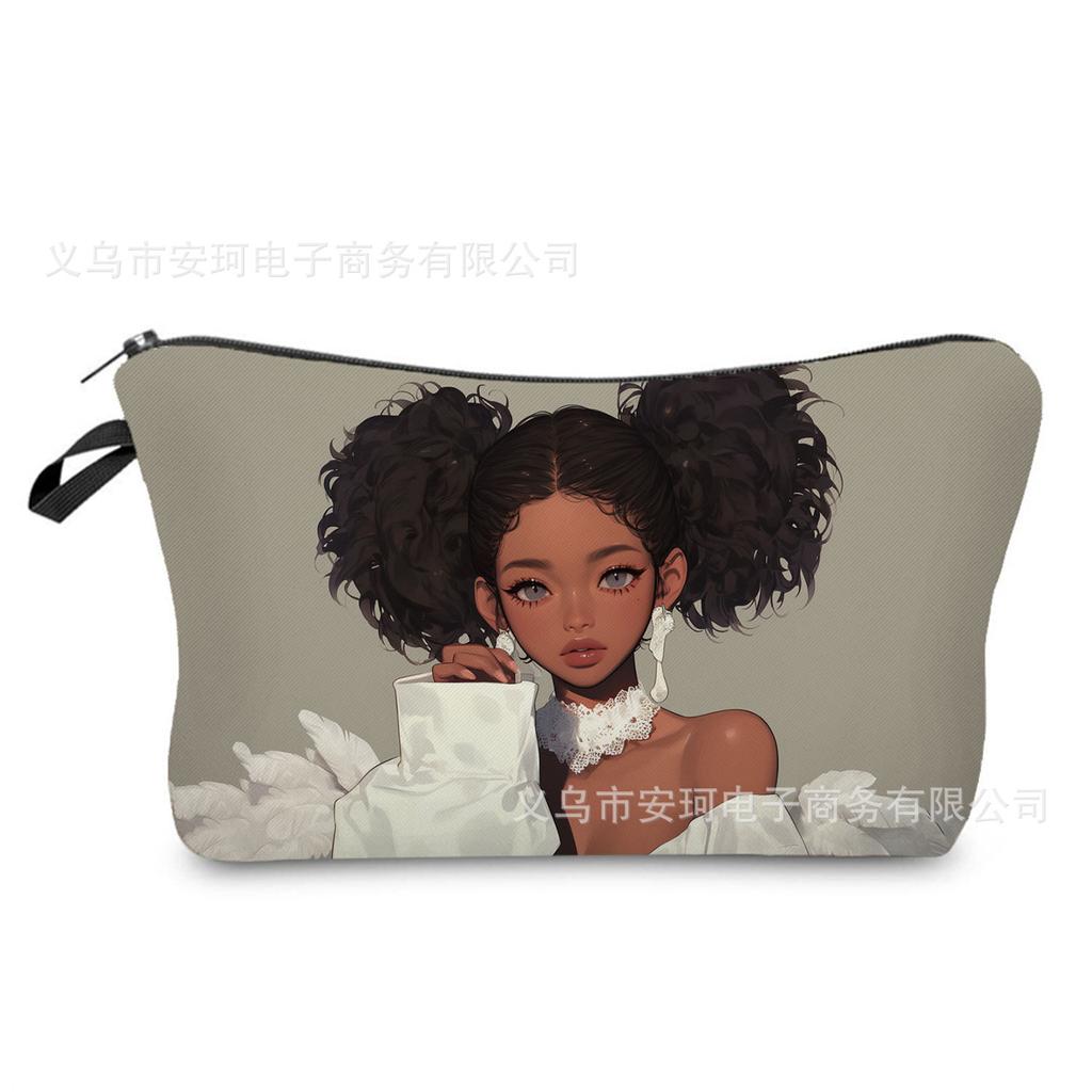 Women Girl Print Cosmetic Bag Toiletries Organize Travel Storage Case 6438