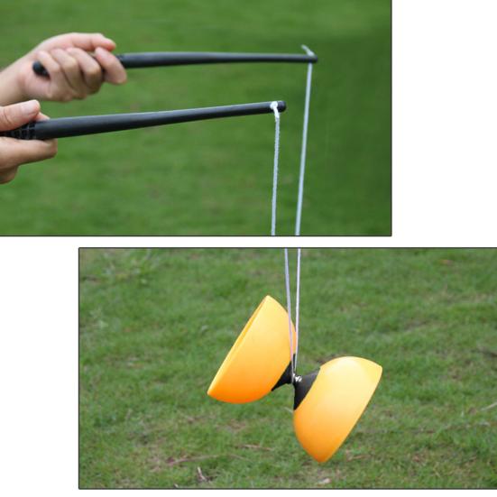 Žonglování Diabolo Funny 3 ložisková spojka Kovové tyčinky Čínské hračky YOYO string Bag Hračky pro děti