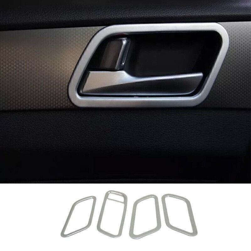 For Hyundai Sonata 2015-2019 Matte Silver Inner Door Handle Lock Frame Trim 4PCS
