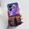Case For Infinix Smart 8 Back Cover Black Silicon Soft TPU Marble Cover For Infinix Smart 8 X6525 Funda Smart8 Phone Cases Coque