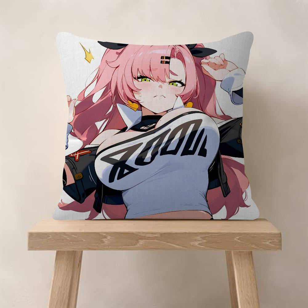 Game Cute Zenless Zone Zero Cushion Cover Decorative Pillow Sofa Home Decor Case Pillow Cases