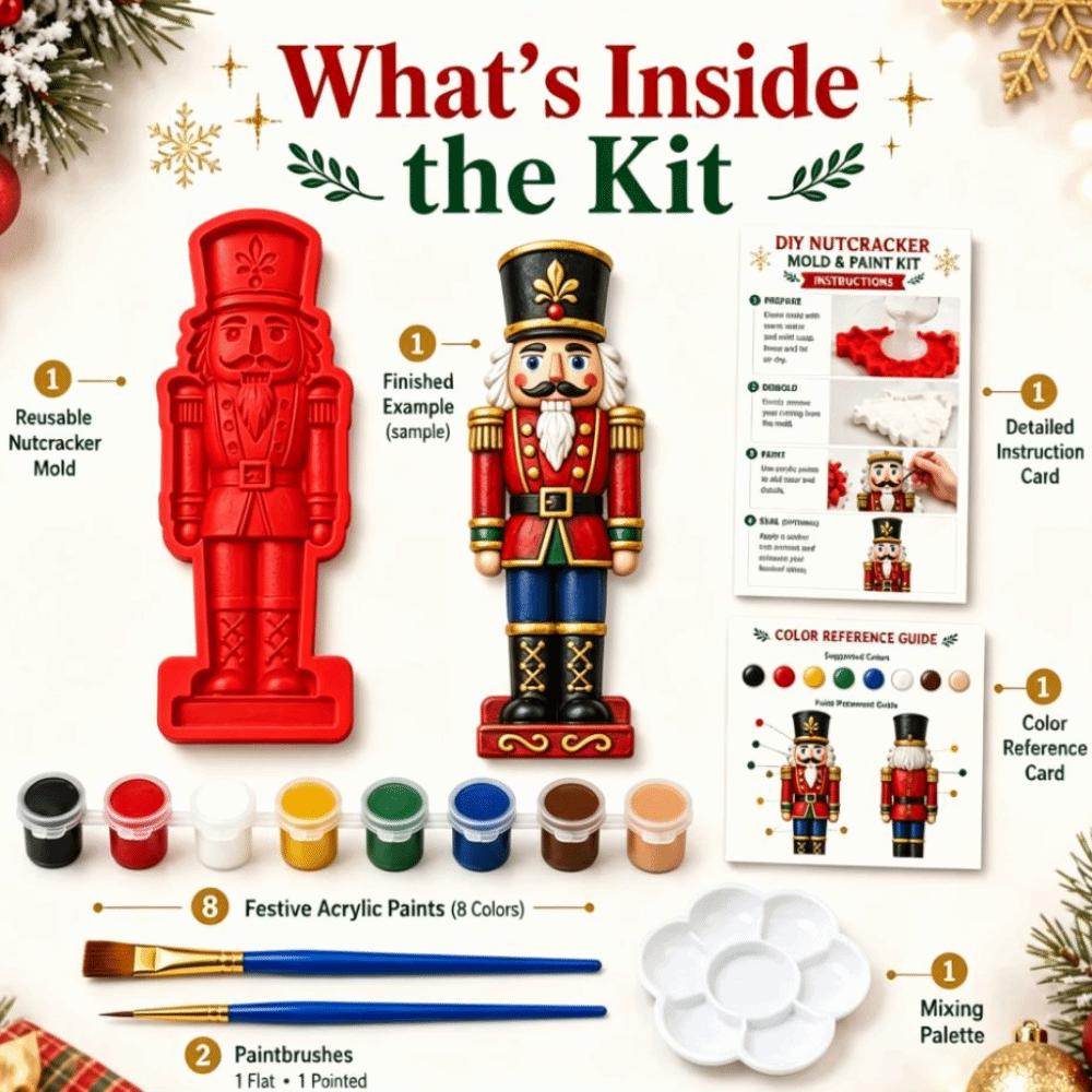 Christmas Craft Kit DIY Painting Craft Kit Gypsum Casting Plaster Casting Mold  Children Coloring
