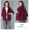 Cordjacke in Übergröße für Damen - Herbst/Winter Lockerer Schnitt, Stil für die Mitte des Lebens mit koreanischem Touch und vielseitiges Plus Samt Design