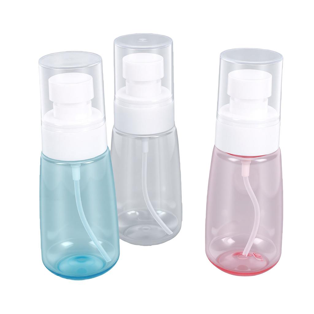 2oz Feinnebel-Sprühflasche Nachfüllbar Auslaufsicher Sanfter Druck Mini-Feinnebel-Sprühflaschen-Set 3 Stück