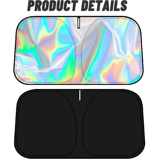 D-Lumina Windshield Sun Shade For 2011-2017 Honda Odyssey Mini Van Accessories, Iridescent Reflective Front Window Sunshade Sun Visor Protector Block