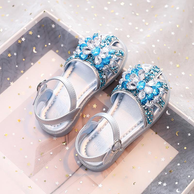 Girls Princess Sandals Summer Crystal Soft Sole Toddler Baby Comfort Shoes