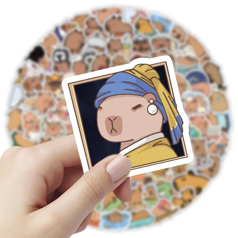 10/30/50/120pcs Kawaii Cartoon Capybara Sticker Decals Decoration DIY Phone Notebook Laptop Cute Kids Animal Sticker Toys Gift