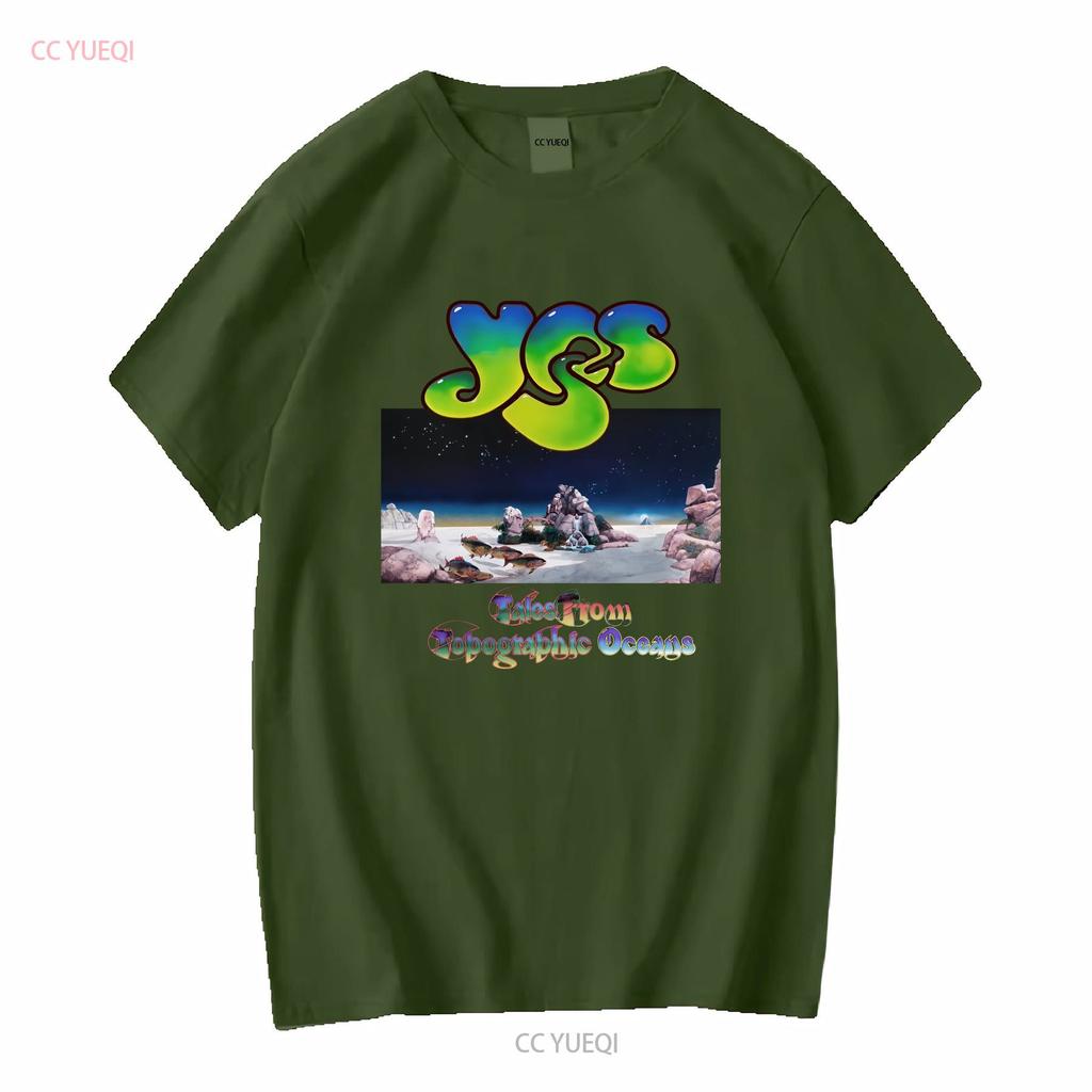 Yes Tales From Topographic Oceans Jon Anderson Steve Howe Chris Squire T Shirt long sleeves vintage Washed Slightly Stretched