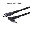 140W PD USB Type C Male to DC5.5x2.5mm/5.5x2.1mm/4.5x3.0mm/6.0x3.7mm/7.4x5.0mm Power Charging Cable for Laptop Notebook