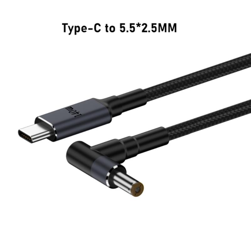 140W PD USB Type C Male to DC5.5x2.5mm/5.5x2.1mm/4.5x3.0mm/6.0x3.7mm/7.4x5.0mm Power Charging Cable for Laptop Notebook