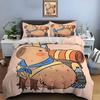 Cute Cartoon Capybara Print Bedding Set Duvet Cover 1 Duvet Cover 2 Pillowcases Adult and Children Bedding Set Christmas Gifts