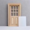 Antique Unpainted Miniature Door Model Figure For 1/12 Doll House Scene Decoration Kids Pretend Play Toy Accessory